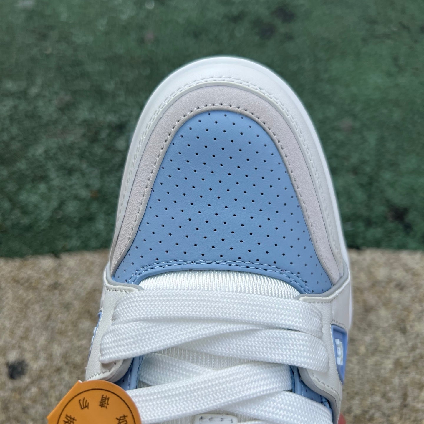 LOUIS VUITTON Trainer Lv blanco azul plata