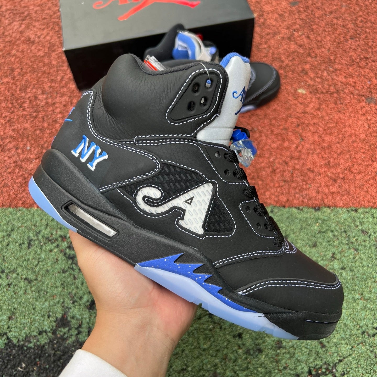 Awake NY x Air Jordan 5 "Black BLue"