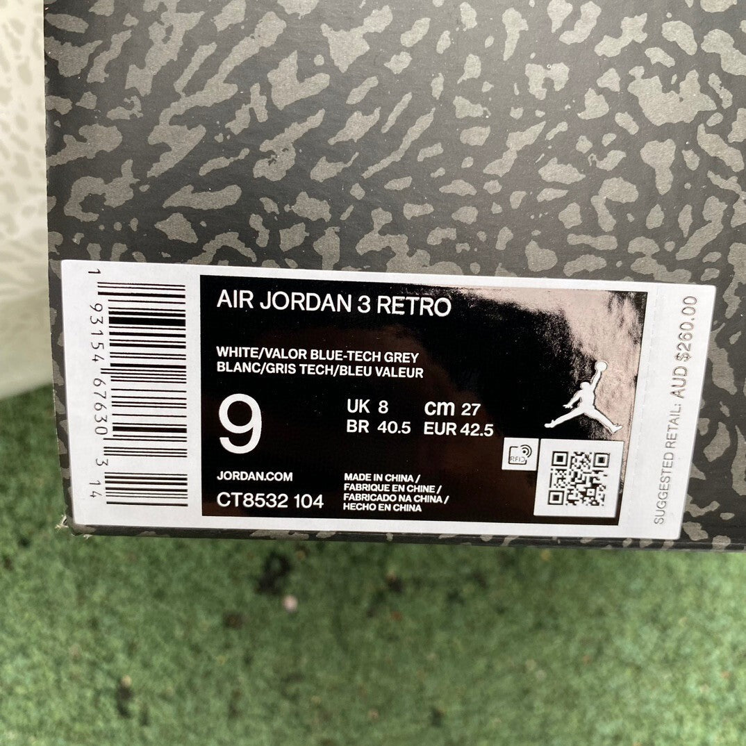 Air Jordan 3 white celeste