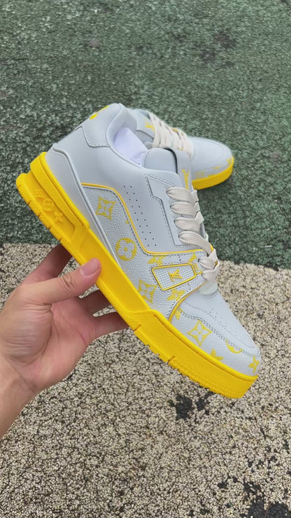 LOUIS VUITTON Trainer Lv gris-amarillo